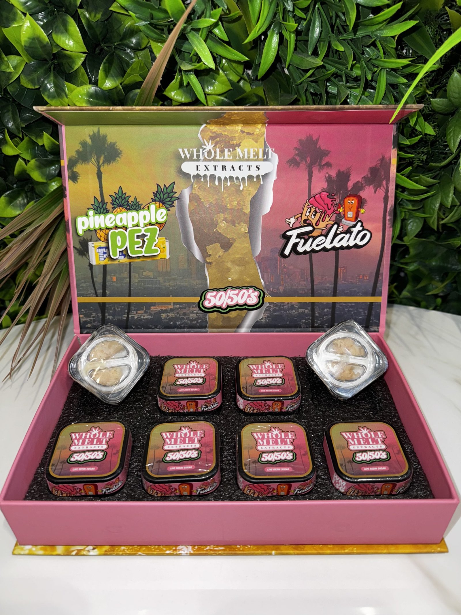 Whole Melt 50/50’s Resin Box: Pineapple Pez x Fuelato - Whole Melt Extract Official - Premium Carts & Concentrates Whole Melt 50/50’s Resin Box: Pineapple Pez x Fuelato - Whole Melt Extract Official - Premium Carts & Concentrates